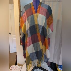NWOT-Poncho Multicolor